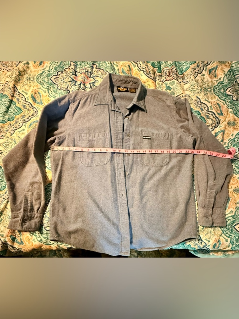 Ladies Harley-Davidson Gray Long-Sleeve Button-Down Shirt